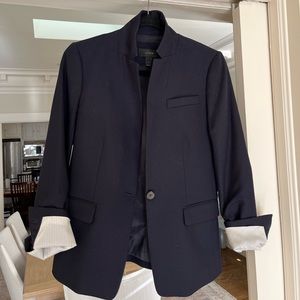 Classic Navy JCrew Regent blazer in four-season stretch